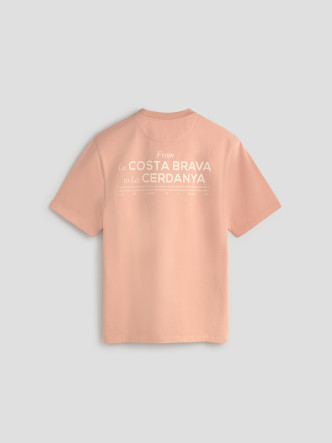 Les Héritiers ROOTS TEE rose dust camiseta unisex algodón orgánico cuello redondo corte recto.