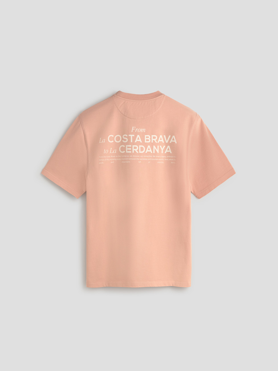 Les Héritiers ROOTS TEE rose dust camiseta unisex algodón orgánico cuello redondo corte recto.