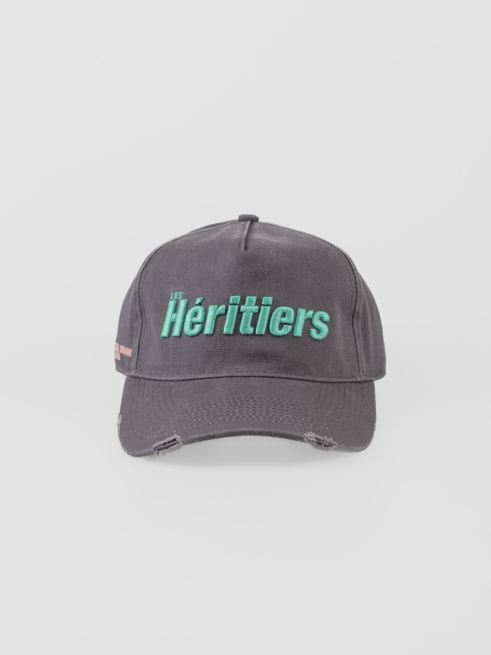 Les Héritiers - Retro Roots Cap - Antracita - Gorra unisex - Algodón canvas lavado