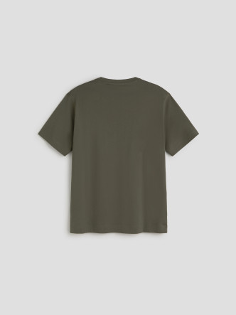 Camiseta Khaki SUPIMA TEE Les Héritiers algodón Supima regular fit SS26