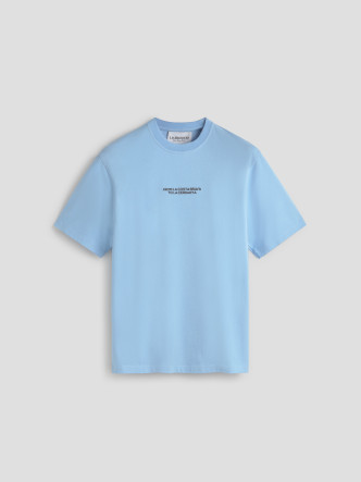 La Roots Tee de Les Héritiers, camiseta unisex en sky blue de algodón orgánico 100%