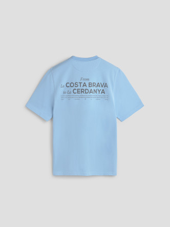 La Roots Tee de Les Héritiers, camiseta unisex en sky blue de algodón orgánico 100%